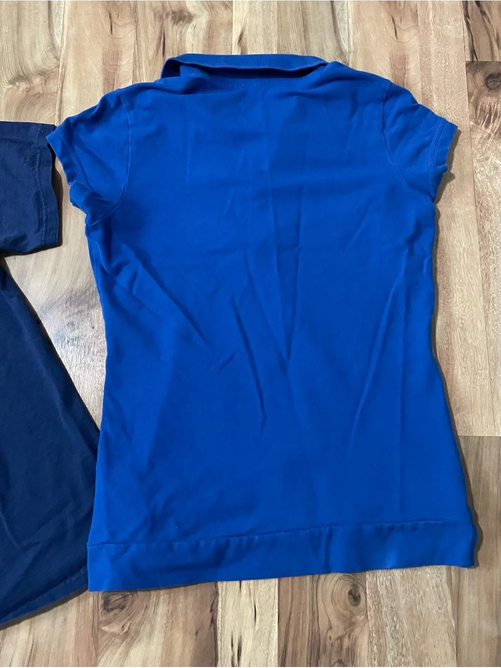 Girls Nike Blue Shirts Bundle (Short sleeve tee & polo) Sz L 12/14 90s Golf Prep
